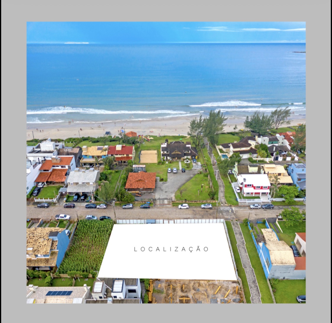 Localização do Varandas próxima à praia